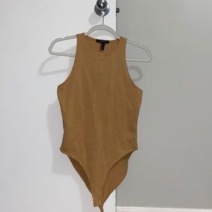 Mustard halter body suit